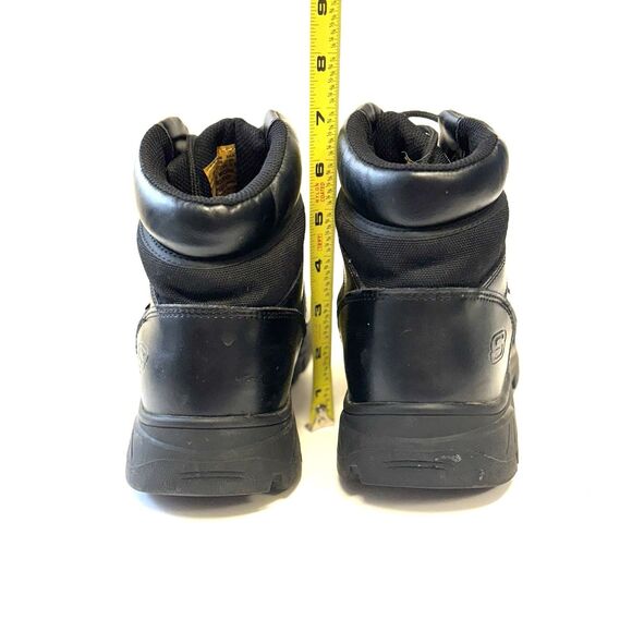 SKECHERS Tactical HydroGuard Hiking Work Boots Black Leather - Picture 5 of 12
